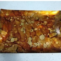 دو عدد سینی شیشه ای کار دست