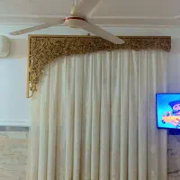 پرده سلطنتی کتیبه طلایی ام دی اف