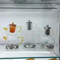 حراج کتری قوری های پیرکس ترک با کفی دو لایه