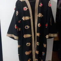 مانتو مجلسی مهمانی شیک جنس پارچه لنین خارجی