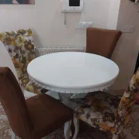 میز ناهار خوری 4 نفره میز پایه گلدانی