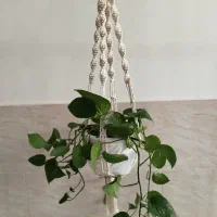 آویز گل مکرومه ای