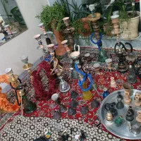 قلیون برنجی وچوبی
