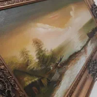 نقاشی رنگ روغن منظره دریا