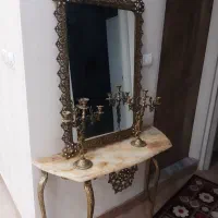 آینه وشمعدان برنجی