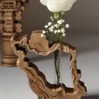 دکور . مجسمه گلدان منشور گلجا ظروف پزیرایی