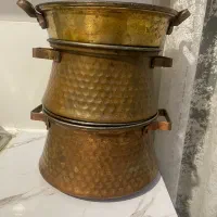 ست سه تایی ظرف مسی