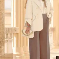 دمپا/شلوار لارا رنگ موکا کاملا نو