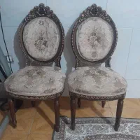 دوعدد صندلی چوب راش قدیم