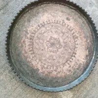 سینی عتیقه مهر دار قاجاری