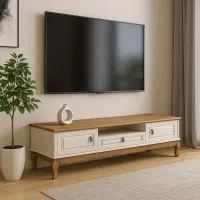 میزتلوزیون ام دی اف روکش چوب طبیعی. شهرآرا اقساط