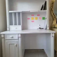 فروش میز کامپیوتر کتابخانه دار ساحل چوب