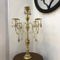 شمعدان پنج شعله منبت و خراطی