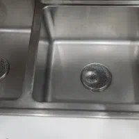 سینک دو لگنه اخوان با ضخامت و عمق مناسب و   تمیز