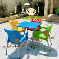 میز و صندلی پلاستیکی طرح بهمنیار نهارخوری غذاخوری