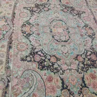 رو فرشی جنس گلریس ابریشم مخمل سرمه ای