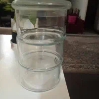 ظرف شیشه ای سه طبقه
