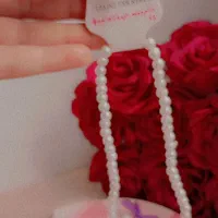 گردنبند مروارید سفید بی تی اس