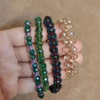 دستبند بافت.و کریستالی