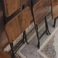 میز صندلی دو نفره چوبی تاشو