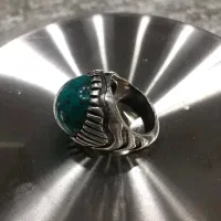 انگشتر نقره با نگین فیروزه