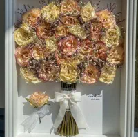 تابلو گل عروس رزینی جاودانه