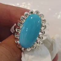 انگشتر فیروزه عجمی نیشابوری کلکسیونی واقعی