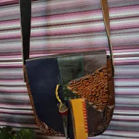 کیف دست دوز  تمام چرم طبیعی، صادراتی
