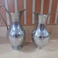 دوعددپارچ برنجی سنگین قدیمی ارتفاع ۳۳ سانت ۳۷سانت