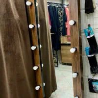 آیینه قدی چوبی چراغدار