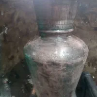 گلدان مسی قاجاری تمام چکش