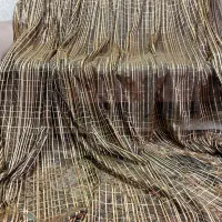 پرده زیبا طرح راه راه طلایی