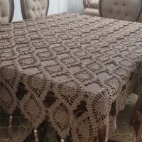 ست رومیزی و رانر قلاب بافی