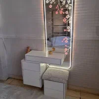 انواع میز آرایشی درسایز بندی آینه بک لایت