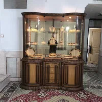 بوفه تمام شیشه چوب گردو