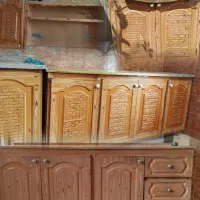 کابینت فلزی رنگ چوب با سینک و ابچک