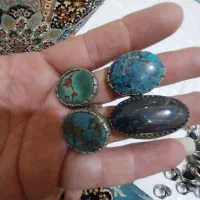 سلام  تعداد ۴۰ عدد انگشتر نقره روس با فیروزه