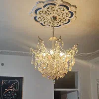 فروش لوستر کریستال برنجی ۸ شاخه بدون تغییر رنگ