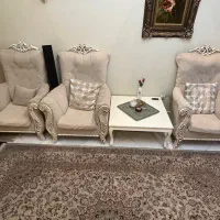 مبل راحتی ۷ هفت نفره کرم رنگ