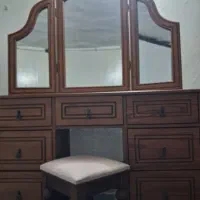 سرویس خواب تخت ۲نفره با ایینه دلاور صندلی