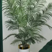 درخچه مصنوعی با گلدون سفید طلایی شیک