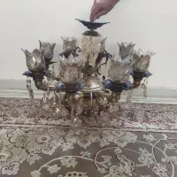 لوستر برنجی هشت شعله