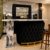 میز بار Cavalli ایتالیا با صفحه سنگ و آینه