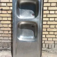 سینک دوقلوی ورق ضخیم لگن چپ