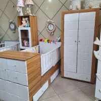 تخت دو منظوره نوزاد تا نوجوان + کمد ۴۵ سانتی