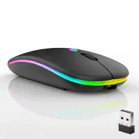 موس بی سیم شارژی طرح اپل RGB بلوتوثی