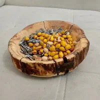 ظرف چوبی شکلات خوری دستساز