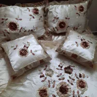 روتختی ساتن ژاکارد گل برجسته (۵ تکه)