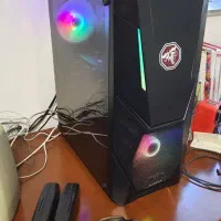کیس گیمینگ i5 + rx 6600 + monitor