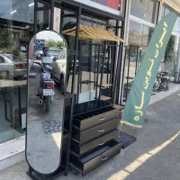 رگال آینه دار باکشو و طبقات برای کیف و کفش